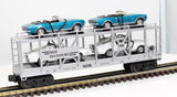 MTH Railking 30-7666 Auto Transportation Auto Carrier Flat Car w/Ertlr 1967 Camaro SS and 1967 Shelby O SCALE Like New