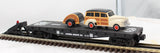 Lionel 6-17549 Flat Car Route 66 w/Woody Wagon & Trailer O Scale Like New