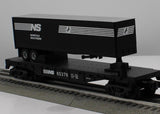MTH Railking 30-76181 Norfolk Southern NS Flat Car w/40' Trailer O SCALE Like New