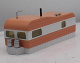 MTH Railking 30-90109 Salmon & White Stainless Mobile Home O SCALE Like New