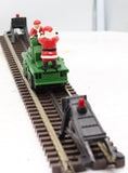 Lionel 6-18403 CHRISTMAS Operating Santa Hand Car Mainline Green O Scale Like New