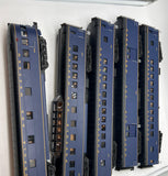 MTH Premier 20-65245 Norfolk & Western N&W 5-Car 70' Streamlined Passenger Set (Smooth Sided) Banner Blue O SCALE Used Excellent