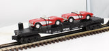 MTH 30-7624 Auto Transport w/1964 Corvettes RailKing O Scale Like New Damaged Box