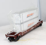 MTH Railking 30-76392 BNSF Husky Stack Car O SCALE Like New