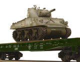 MTH 20-98914 Premier U.S. Army Flat Car w(1) M4 Sherman Tank O SCALE NEW