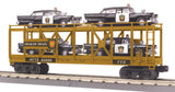 MTH Railking 30-76068 Pennsylvania PRR Auto Carrier Flat Car w/ PA State Police Cars O SCALE Like New
