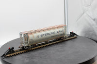 Atlas 6309-2 ACF 3-BAY CYLINDRICAL HOPPER Sterling Salt Freight Car O Scale WEATHERED AS IS Used Excellent
