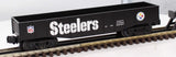 MTH 30-4127A Steelers gondola ( missing containers) Scale O SCALE Like New