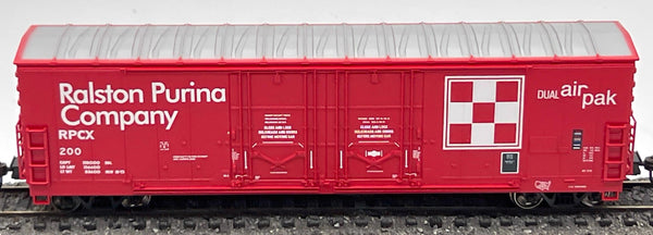 Athearn RTR 91369 Ralston Purina 50 Double Plug Door Boxcar RPCX #200 HO SCALE Like New