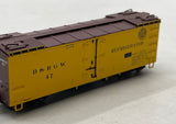Blackstone Models b340813 Denver Rio Grande Western D&RGW yellow Moffat Tunnel Herald 30' Refrigerator Car HOn3 Scale Like New