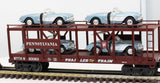 MTH Railking 30-7007D Pennsylvania Auto Carrier Flatcar W/4 1960 Corvettes Car O SCALE Like New