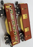 MTH MT-1025 Tinplate 600 Series Terra Cotta 4-Car Passenger Set  O SCALE Like New Damaged Box