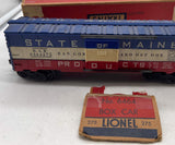 Lionel Postwar 6464-275 STATE OF MAINE Box Car O Scale Used Damaged Box