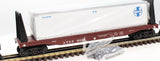 K-Line 3-Rail O GA 6991 ATSF Santa Fe Flat Car W/Bulkheads & Stakes K-6991 O SCALE Like New