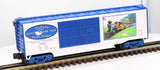 MTH Railking 30-74133 White Swan Park RailKing 40' Double Door Box Car O SCALE Like New