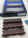 Blackstone Models B350110 DENVER & RIO GRANDE WESTERN Open-Platform Coach 3-Pack HOn3 Scale  Used Excellent Damaged Box