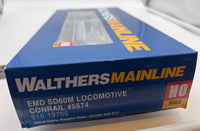Walthers 910-19705 CONRAIL SD60M Mainline blue, white; Conrail Quality Logo #5574 w Sound, DCC HO Scale Like New