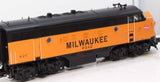 MTH Premier 20-21826-1 Milwaukee Road F-7 A Unit Diesel Engine with Proto-Sound 3.0 Hi-Rail Wheels 44.5 Track Miles O SCALE Like New