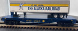 MTH Railking 30-76427 Alaska RailKing Flat Car w/40' Trailer Scale O SCALE Like New