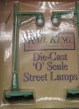 MTH RailKing 30-1032 Green #64 Highway Lamp Set O SCALE Used Excellent Damaged Box