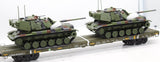 MTH Premier 20-92282B U.S. Army 60 Flat Car w/(2) M60 Tanks O SCALE NEW