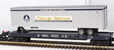 MTH 20-98115 BALTIMORE & OHIO Flatcar w/ 48' Trailer Premier O Scale Like New