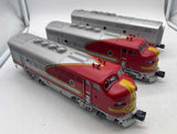 Lionel 6-14588 Santa Fe TMCC F3 Diesel A-B-A set (PWR A #19, DMY A #19C) O SCALE Used