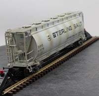 Atlas 6309-1 Sterling Salt ACF 3-BAY CYLINDRICAL HOPPER O SCALE WEATHERED AS IS Used Excellent
