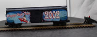 MTH Railking 30-7490 New Year's Box Car - 2002 New Years . O SCALE Like New