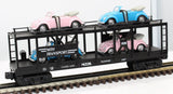 MTH Railking 30-76030 Auto Transportation Auto Carrier Flat Car W/4 VW Convertible Beetles O SCALE Like New