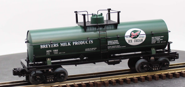 MTH Railking 30-7330 Breyers Tank Car Milk Car with scale O SCALE NEW