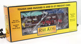MTH Railking 30-7628 Auto Transportation Auto Carrier Flat Car W/4 cars #4952 O SCALE Like New