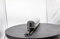 Lionel 6-9580 LIONEL ILLUMINATED BURLINGTON ALUMINUM PASSENGER CAR SILVER VIRANDA OBSERVATION CAR O SCALE Like New