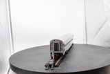 Lionel 6-9580 LIONEL ILLUMINATED BURLINGTON ALUMINUM PASSENGER CAR SILVER VIRANDA OBSERVATION CAR O SCALE Like New