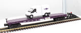 MTH Railking 30-76674 RailKing Flat Car w/(1) 'Ford Transit Van O SCALE Like New