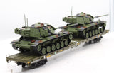 MTH Premier 20-92282E U.S. Army 60 Flat Car w/(2) M60 Tanks O SCALE NEW