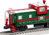 Lionel 2226200 North Pole Central CupolaCam Caboose #2521 O SCALE Like New missing one window
