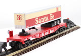 MTH Railking 30-76494 Santa Fe RailKing Flat Car w/40' Trailer O SCALE Used Excellent