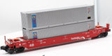 K-Line K- Line K-7765 Southern Pacific Gunderson Husky Stack DTTX W/Containers O SCALE Like New
