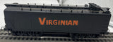 MTH Premier 20-3126 CUSTOM "VIRGINIAN" Orange Graffiti Aux Water Tender  die cast  O SCALE AS IS  WEATHERED AS IS Used Excellent