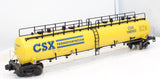 MTH Premier 20-96023 CSX 20K Gallon 4-Compartment Tank Car O SCALE (broken handrail) Used