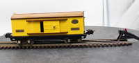 MTH Tinplate 10-1042 Boxcar yellow & brown roof with brass trim O SCALE Like New