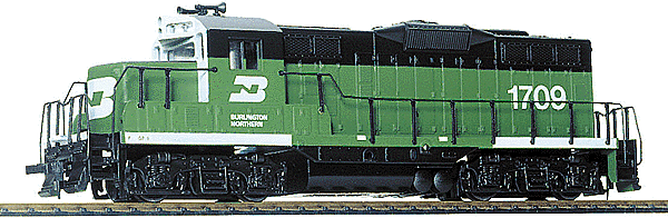 Walthers 931-101 EMD GP9M - Standard DC -- Burlington Northern #1709 (green, white) HO SCALE Like New