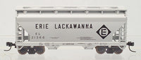 Atlas 3902 ERIE LACKAWANNA 2-Bay Centerflow Hopper Gray/Black N Scale Like New