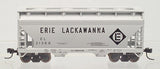 Atlas 3902 ERIE LACKAWANNA 2-Bay Centerflow Hopper Gray/Black N Scale Like New