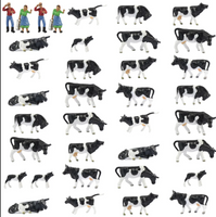 Evemodel AN8704 36pcs HO Scale 1:87 Cows and Figures HO SCALE NEW