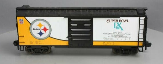 MTH RailKing 70-74068 Pittsburgh Steelers G Gauge 40' Box Car . limited NEW