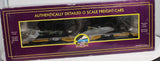 MTH Premier 20-98378 U.S. Army 47' TTX Heavy Duty Flat Car w/(2) Military Tractors O SCALE Like New Damaged Box