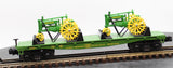 MTH Railking 30-7028A John Deere Flat Car O SCALE Like New