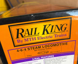 MTH Railking 30-1113-1 New York Central NYC 4-6-4 Dreyfuss Hudson Steam Engine #5445 Proto-Sound O SCALE Used